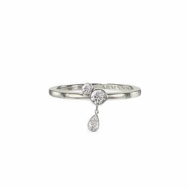 Bezel Set Diamond Dangle Ring - Armans Fine Jewellery
