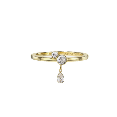 Bezel Set Diamond Dangle Ring - Armans Fine Jewellery