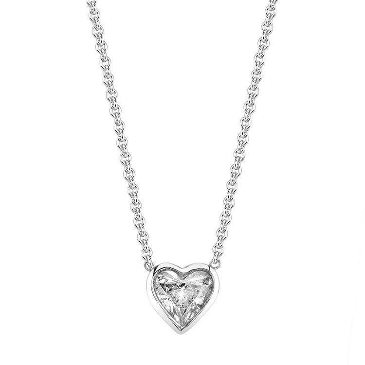 Bezel Set Heart Diamond Pendant - Armans Fine Jewellery