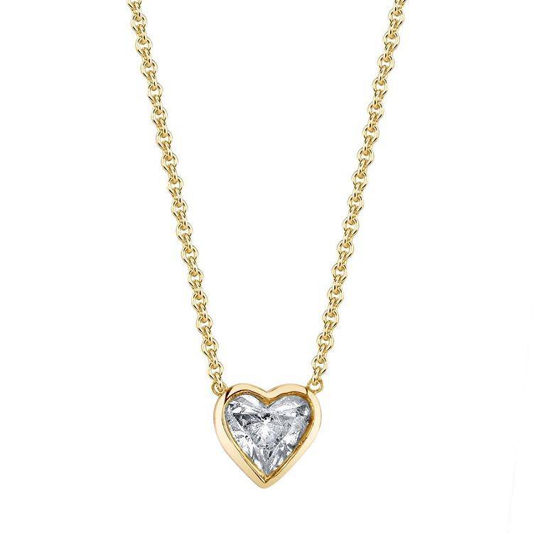 Bezel Set Heart Diamond Pendant - Armans Fine Jewellery