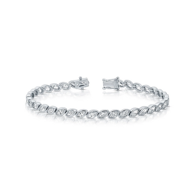 Bezel Set Marquise Bracelet - Armans Fine Jewellery