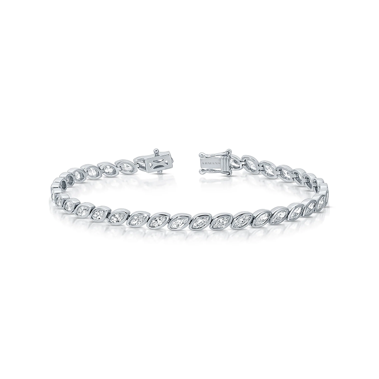 Bezel Set Marquise Bracelet - Armans Fine Jewellery