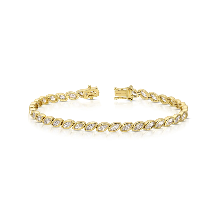 Bezel Set Marquise Bracelet - Armans Fine Jewellery