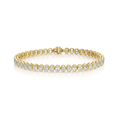 Bezel Set Oval Bracelet - Armans Fine Jewellery
