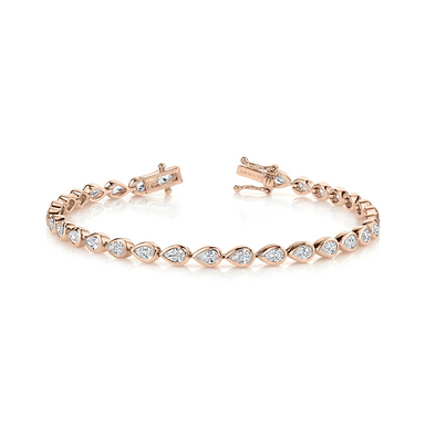 Bezel Set Pear Bracelet - Armans Fine Jewellery