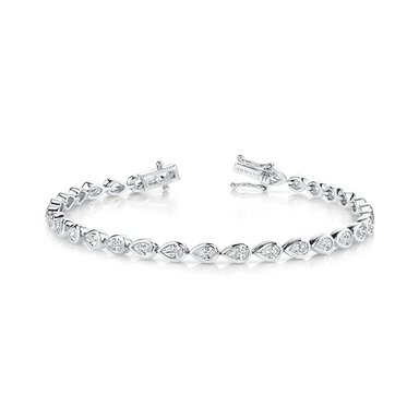 Bezel Set Pear Bracelet - Armans Fine Jewellery