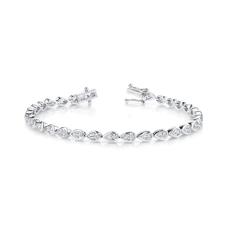 Bezel Set Pear Bracelet - Armans Fine Jewellery
