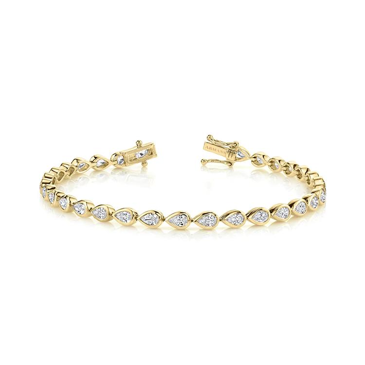 Bezel Set Pear Bracelet - Armans Fine Jewellery