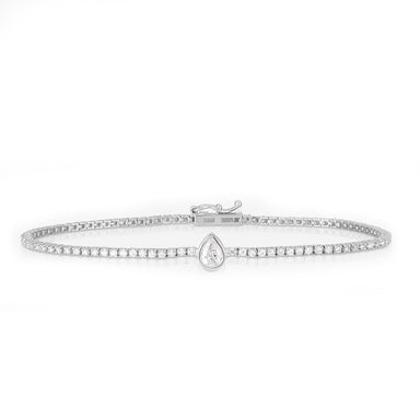 Bezel Set Pear Diamond Tennis Bracelet - Armans Fine Jewellery