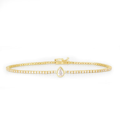 Bezel Set Pear Diamond Tennis Bracelet - Armans Fine Jewellery