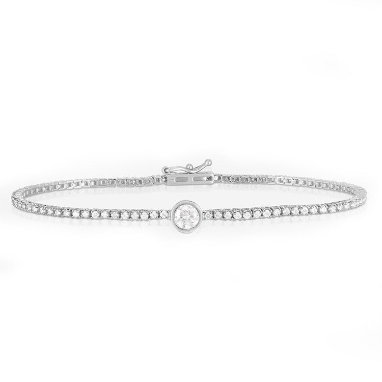 Bezel Set Round Diamond Tennis Bracelet - Armans Fine Jewellery