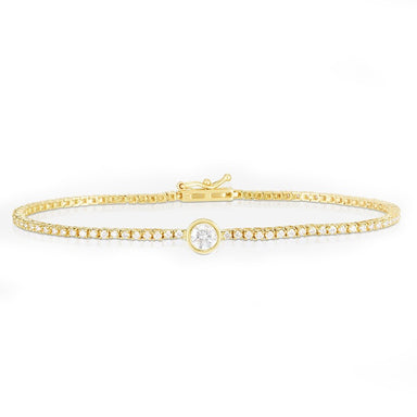Bezel Set Round Diamond Tennis Bracelet - Armans Fine Jewellery