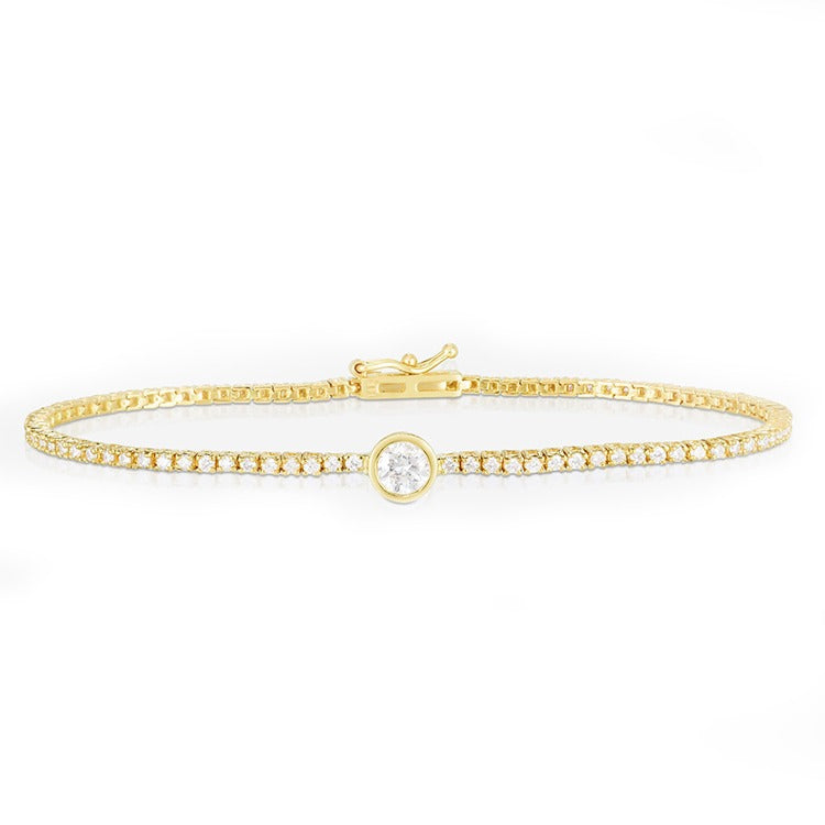 Bezel Set Round Diamond Tennis Bracelet - Armans Fine Jewellery