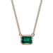 Bezel Set Green Emerald Pendant - Armans Fine Jewellery