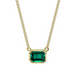Bezel Set Green Emerald Pendant - Armans Fine Jewellery