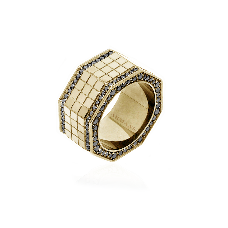 Black Diamond Bolt Ring - Armans Fine Jewellery