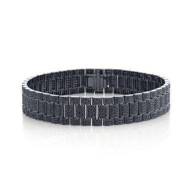 Black Diamond Link Bracelet - Armans Fine Jewellery