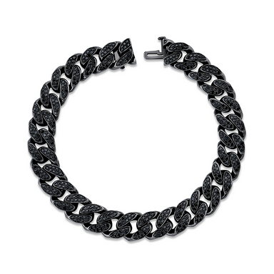 Black Pavé Diamond Chain Bracelet - Armans Fine Jewellery