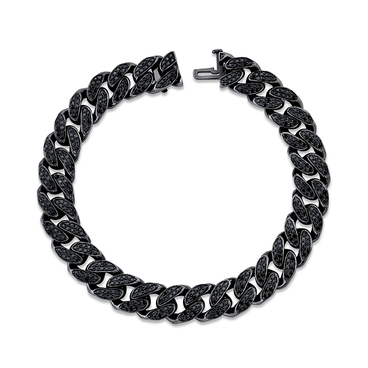 Black Pavé Diamond Chain Bracelet - Armans Fine Jewellery