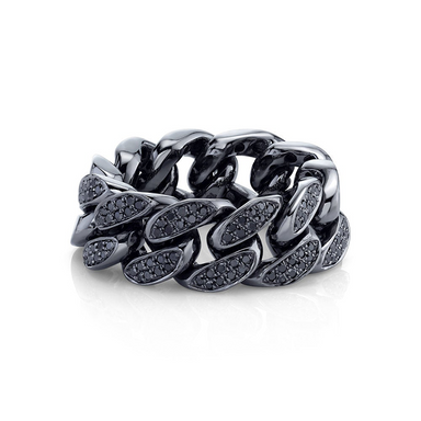 Black Diamond Link Ring - Armans Fine Jewellery