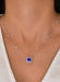 Blue Sapphire Airlie Diamond Cluster Necklace - Armans Fine Jewellery