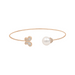 Butterfly and Pearl Open Bangle - Armans Fine Jewellery