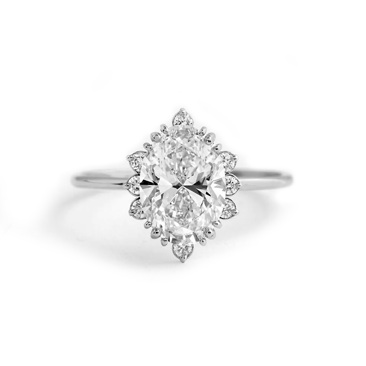Camellia Oval Engagement Ring - Armans Fine Jewellery