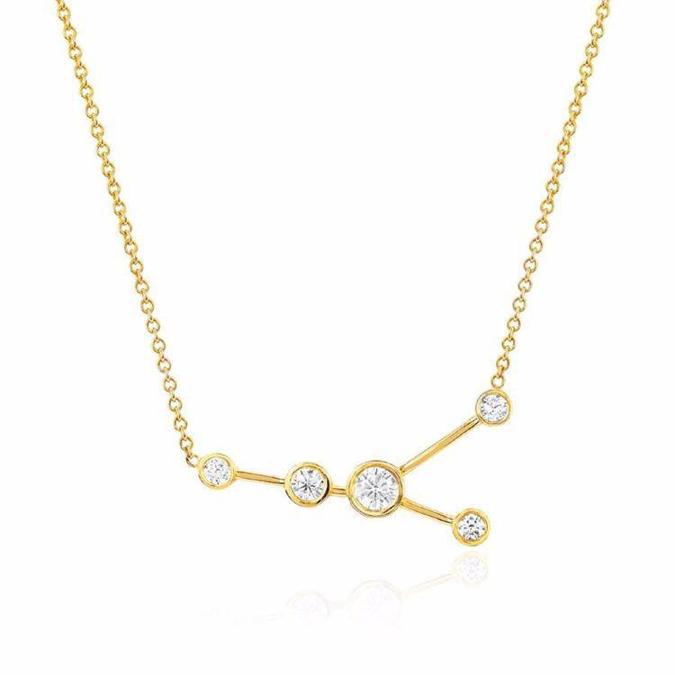 Gold cancer clearance constellation necklace