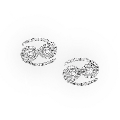 Cancer Diamond Zodiac Studs - Armans Fine Jewellery