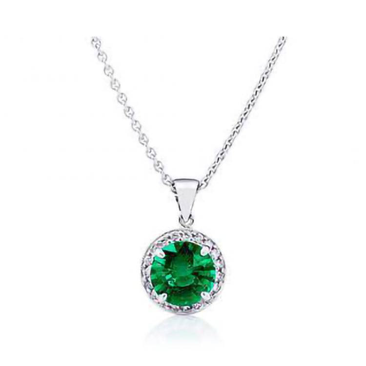 Simulated emerald online necklace