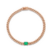 Cuban Link Bracelet with Green Emerald - Armans Fine Jewellery