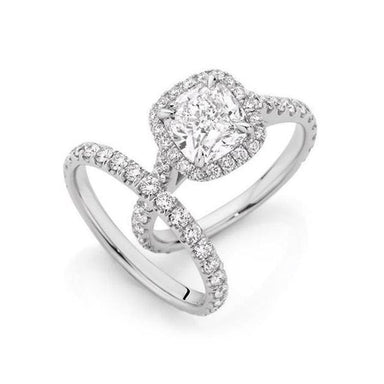 Cathedral Cushion Engagement Ring - Armans Fine Jewellery
