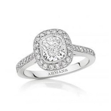Channel Cushion Engagement Ring - Armans Fine Jewellery