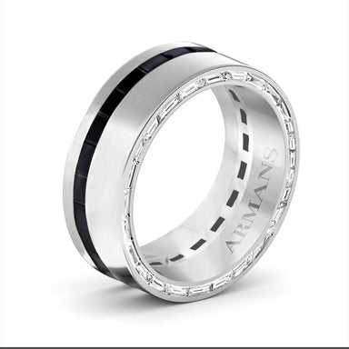 Dario Black Diamond Wedding Band - Armans Fine Jewellery