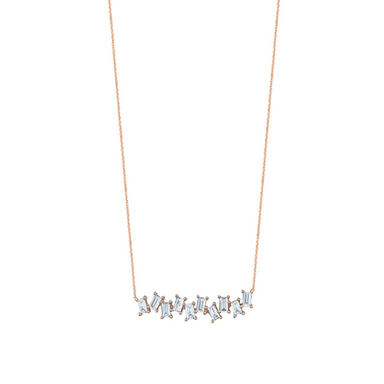 Diamond Baguette Jagged Necklace - Armans Fine Jewellery