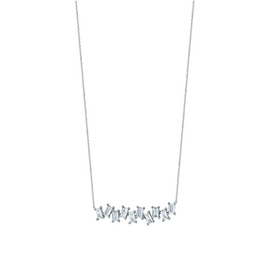 Diamond Baguette Jagged Necklace - Armans Fine Jewellery
