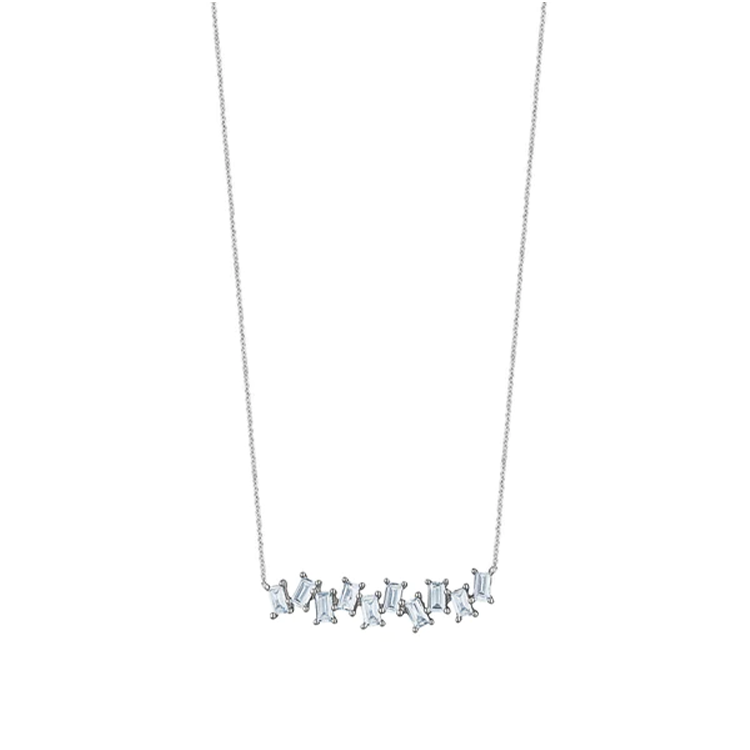 Diamond Baguette Jagged Necklace - Armans Fine Jewellery