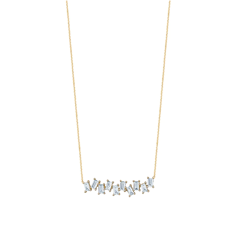 Diamond Baguette Jagged Necklace - Armans Fine Jewellery