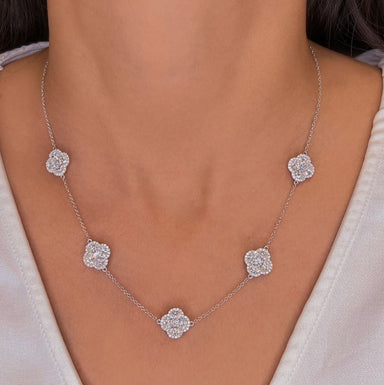 Diamond Clover Necklace - Armans Fine Jewellery