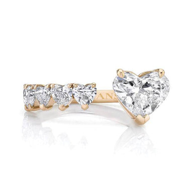 Diamonds Hearts Split Ring - AWAITING APPROVAL - Armans Fine Jewellery