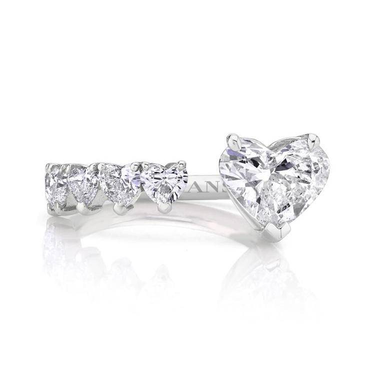 Diamonds Hearts Split Ring - AWAITING APPROVAL - Armans Fine Jewellery