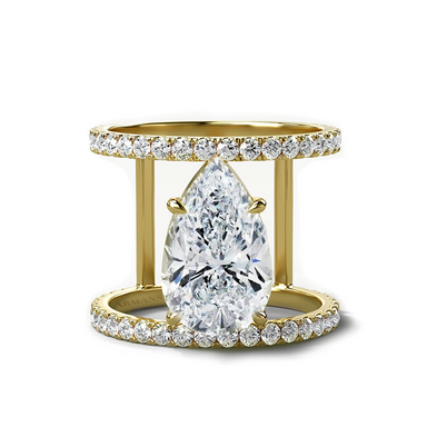 Diamond Hourglass Engagement Ring - Armans Fine Jewellery