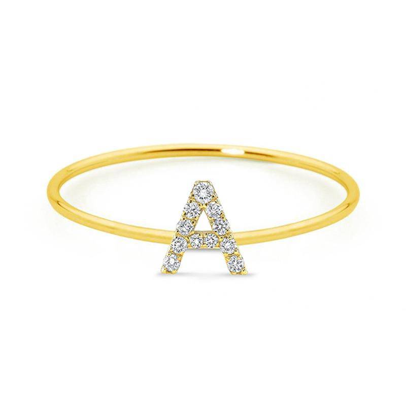 Diamond Initial Ring Diamond Letter Ring Armans Fine Jewellery