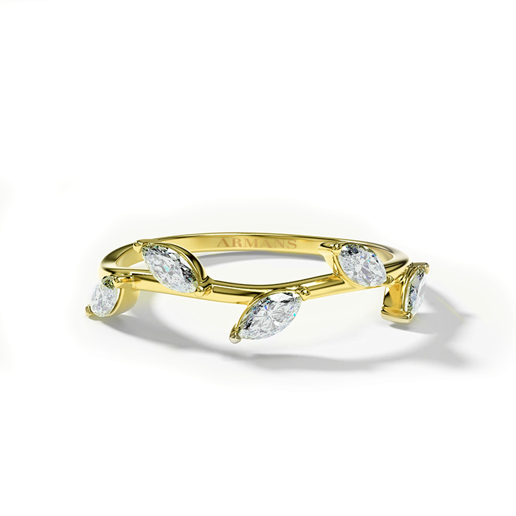Diamond Leaf Ring - Armans Fine Jewellery