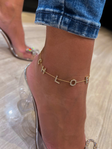 Diamond Name Anklet - Armans Fine Jewellery