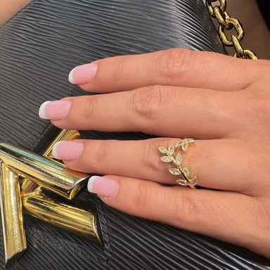 Diamond Olive Leaf Ring - Armans Fine Jewellery