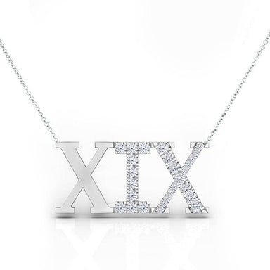 Diamond Roman Numeral Necklace - Armans Fine Jewellery
