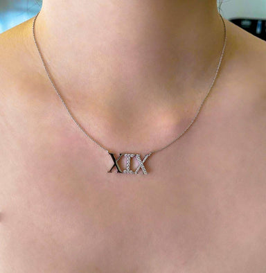 Diamond Roman Numeral Necklace - Armans Fine Jewellery