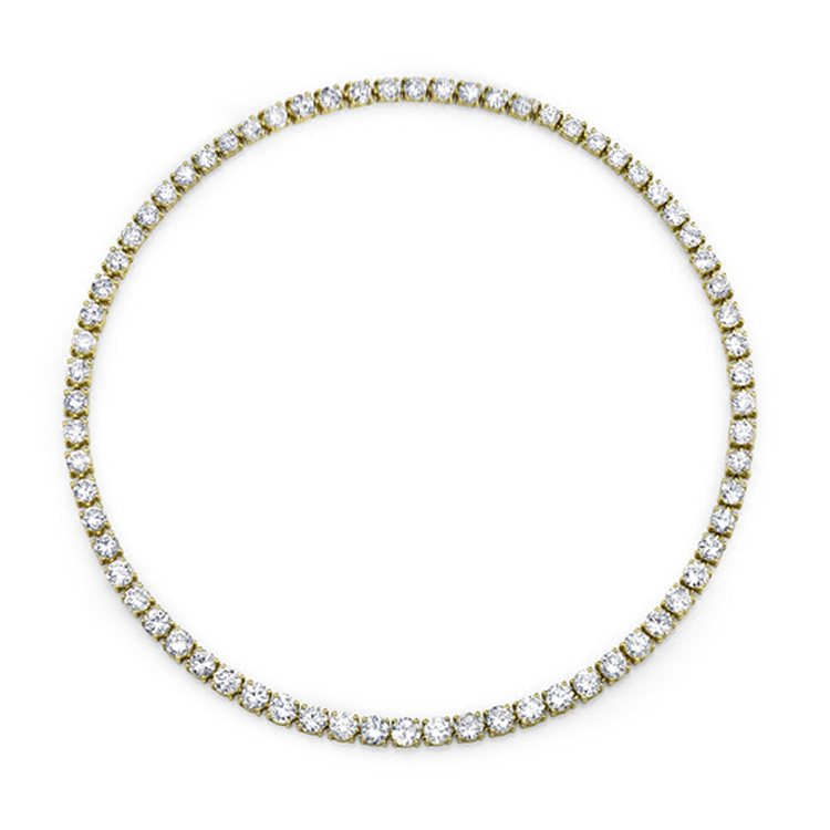 Moissanite Tennis Necklace Gold 18k | Knobspin Moissanite Tennis Necklace -  Necklace - Aliexpress