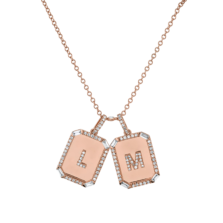 Diamond Accent Nameplate Necklace (custom)